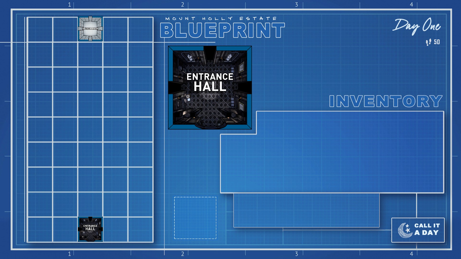 Blue Prince starting map